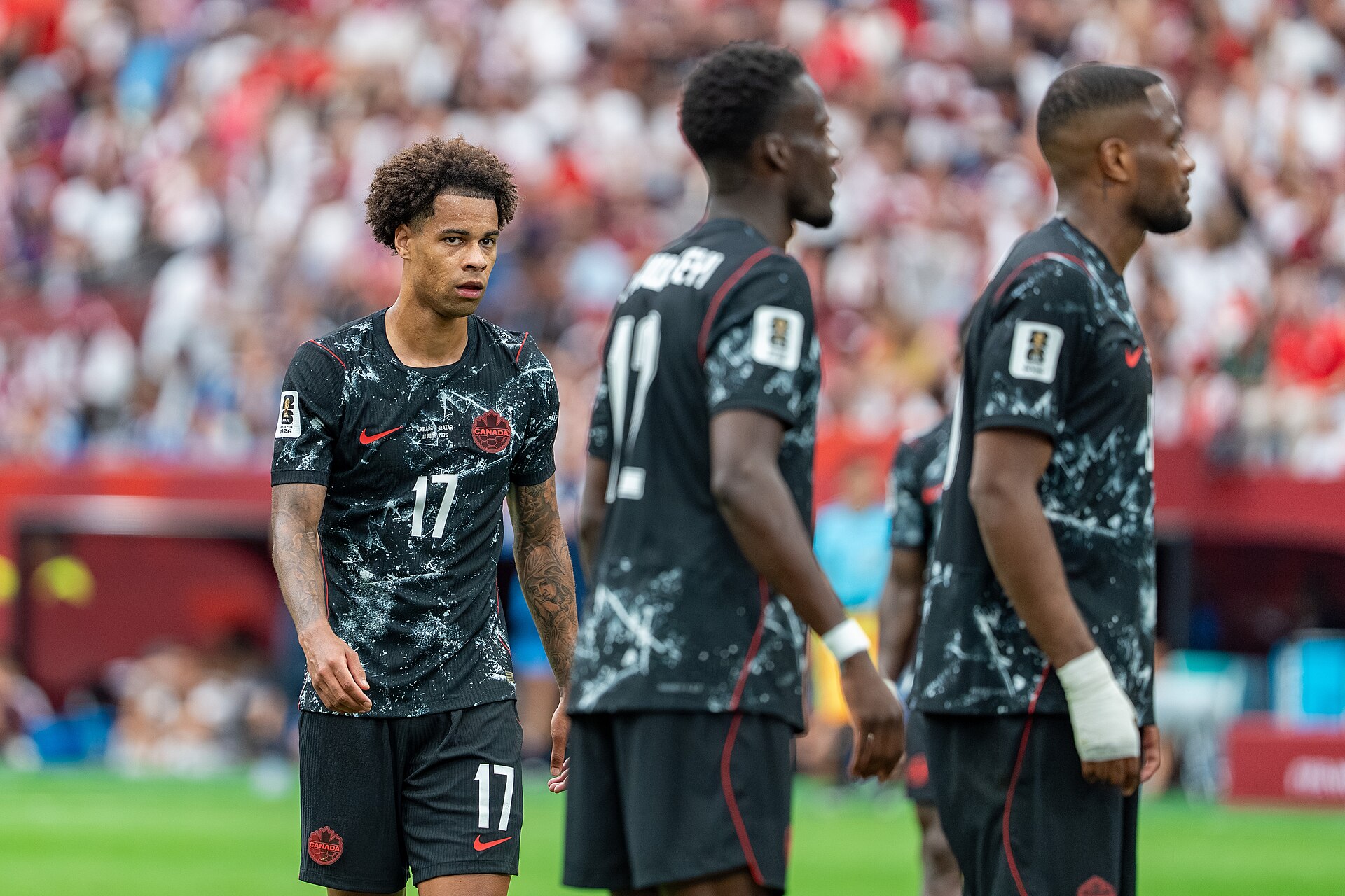 Tajon Buchanan during Canada v Qatar on 18 June 2026 at the 2026 FIFA World Cup