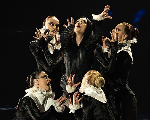 Tamara Živković performing Nova Zora, representing Montenegro in the 1st Semi Final of the 2026 Eurovision Song Contest in Vienna