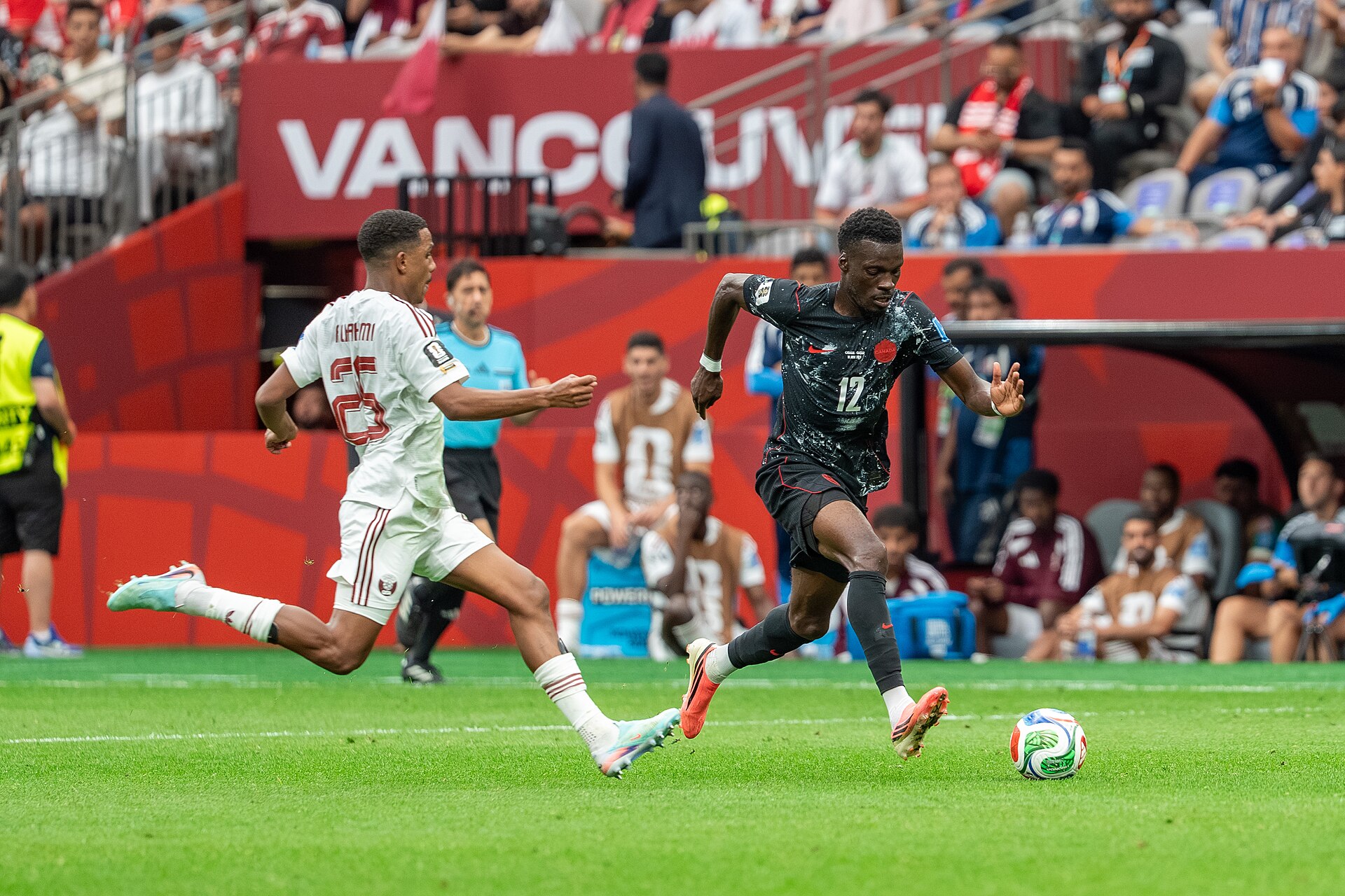 Tani Oluwaseyi during Canada v Qatar on 18 June 2026 at the 2026 FIFA World Cup