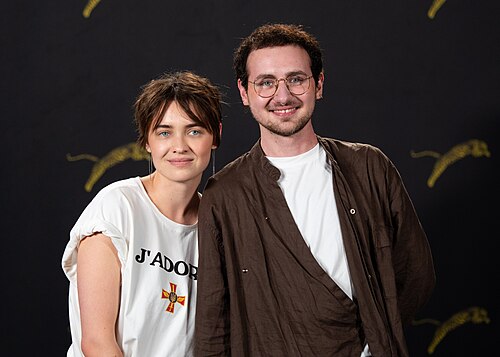 Tania Myronyshena and Markus Bright at the photocall for "I rarely wake up dreaming" at the 79th Locarno Film Festival 2026