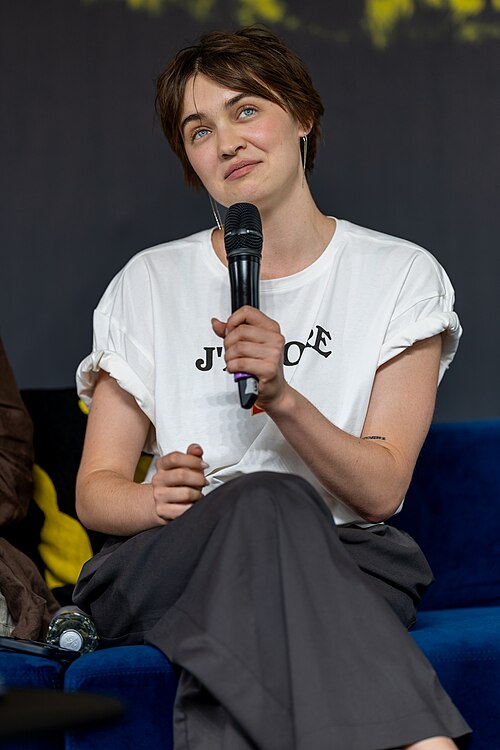 Tania Myronyshena at the Q&A for I Rarely Wake Up Dreaming at the 2026 Locarno Film Festival