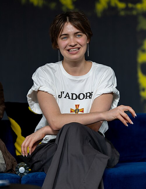 Tania Myronyshena at the Q&A for I Rarely Wake Up Dreaming at the 2026 Locarno Film Festival