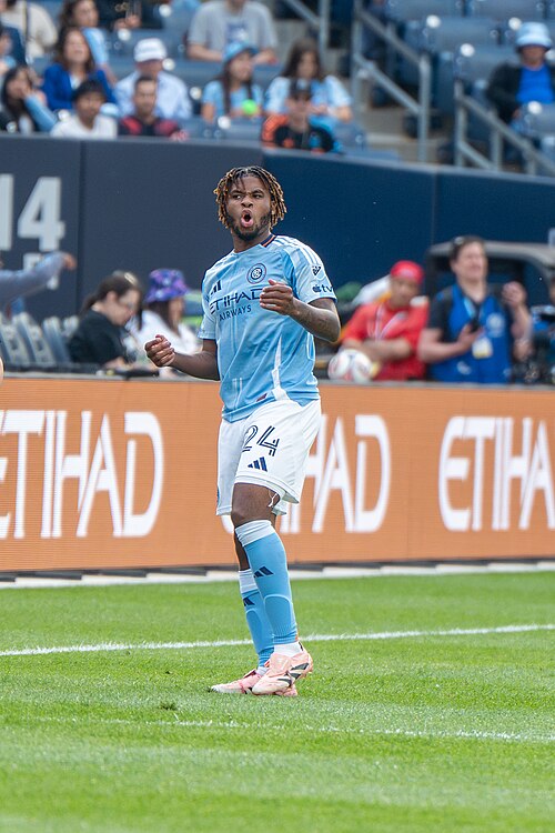 Tayvon Gray during New York City FC vs Columbus Crew on May 10, 2026