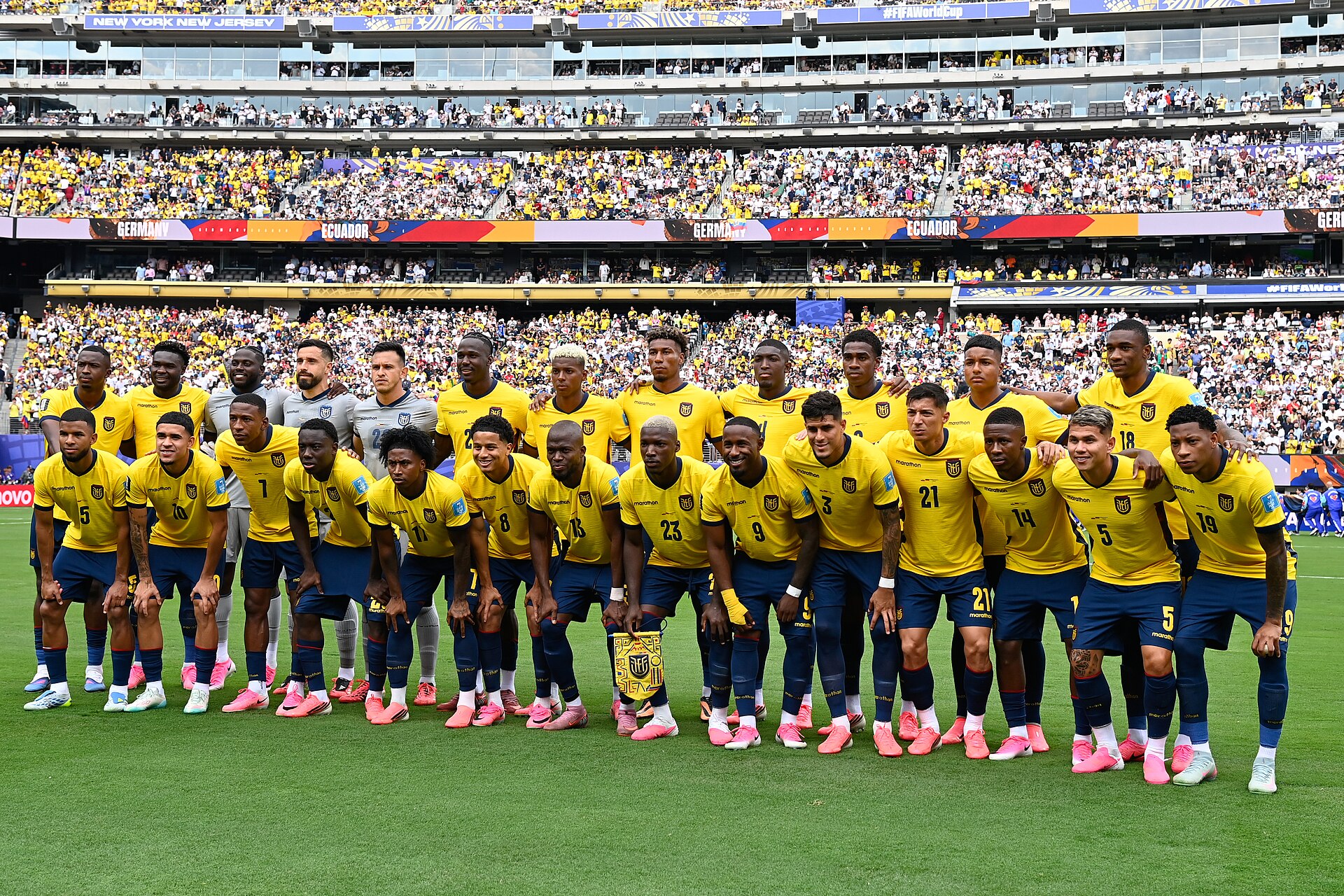EAST RUTHERFORD, UNITED STATES - June 25: 
Ecuador players pose for a team photograph before the FIFA World Cup 2026 Group E match between Ecuador and Germany at New York New Jersey Stadium