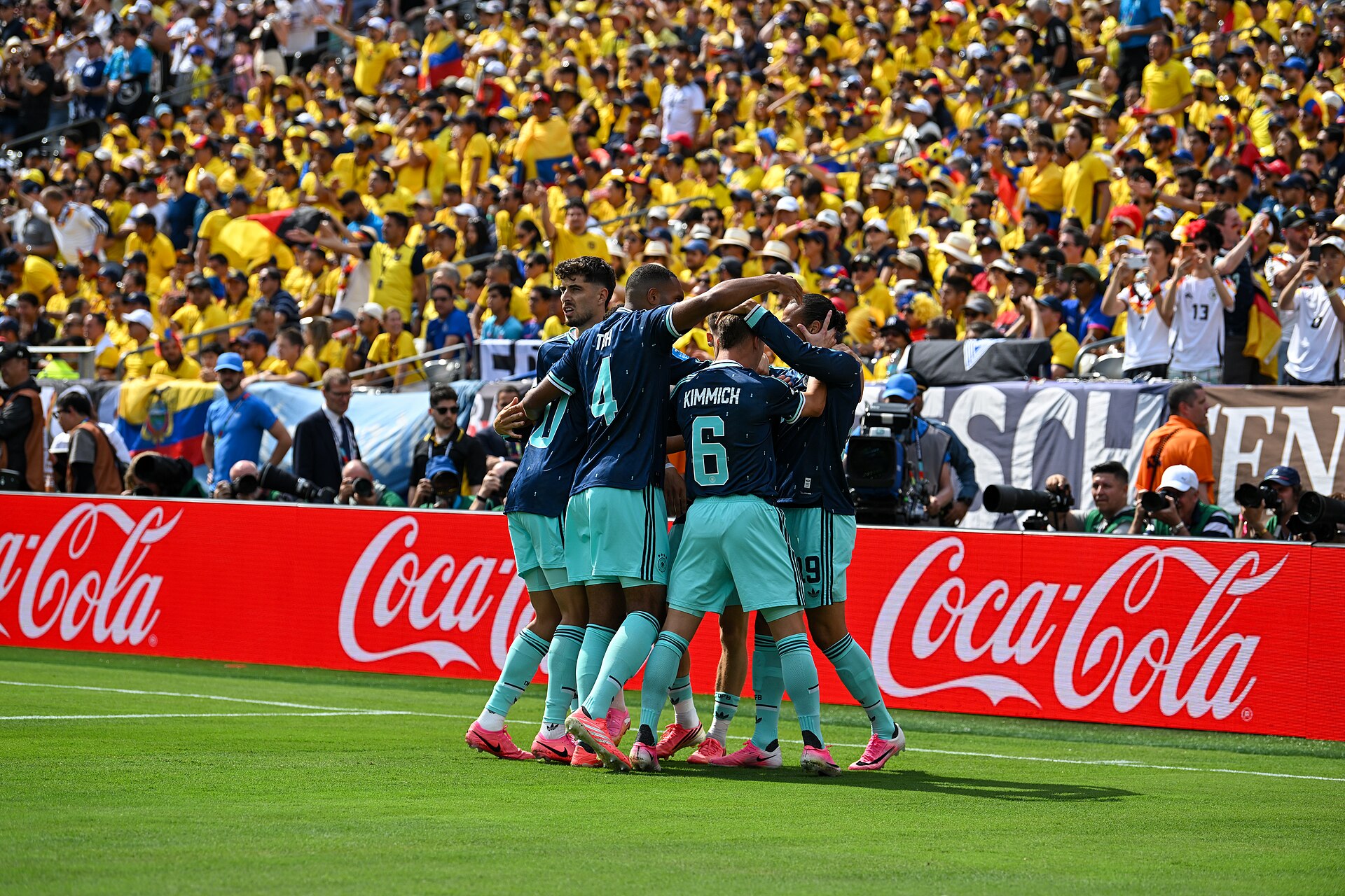 EAST RUTHERFORD, UNITED STATES - June 25: Team of Germany celebrates after scoring during the FIFA World Cup 2026 Group E match between Ecuador  and  Germany on June 25, 2026 MetLife Stadium, East Rutherford, New Jersey
