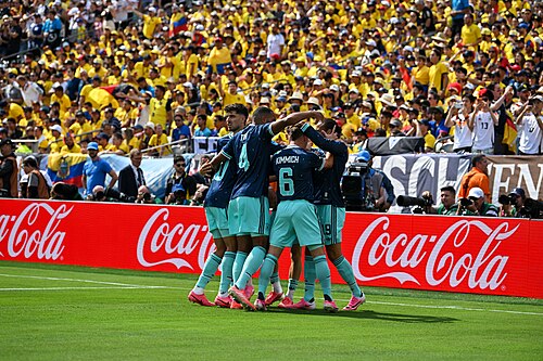EAST RUTHERFORD, UNITED STATES - June 25: Team of Germany celebrates after scoring during the FIFA World Cup 2026 Group E match between Ecuador  and  Germany on June 25, 2026 MetLife Stadium, East Rutherford, New Jersey