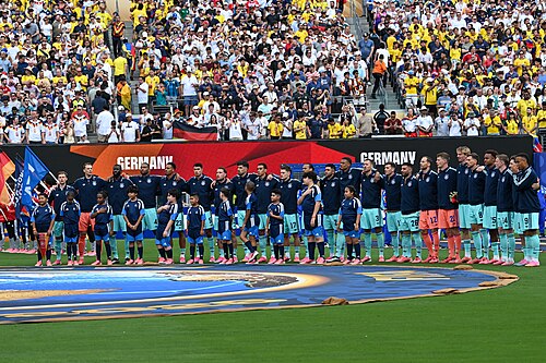 EAST RUTHERFORD, UNITED STATES - June 25: Players of Germany  ahead of the FIFA World Cup 2026 Group E match between Ecuador  and  Germany on June 25, 2026 MetLife Stadium, East Rutherford, New Jersey