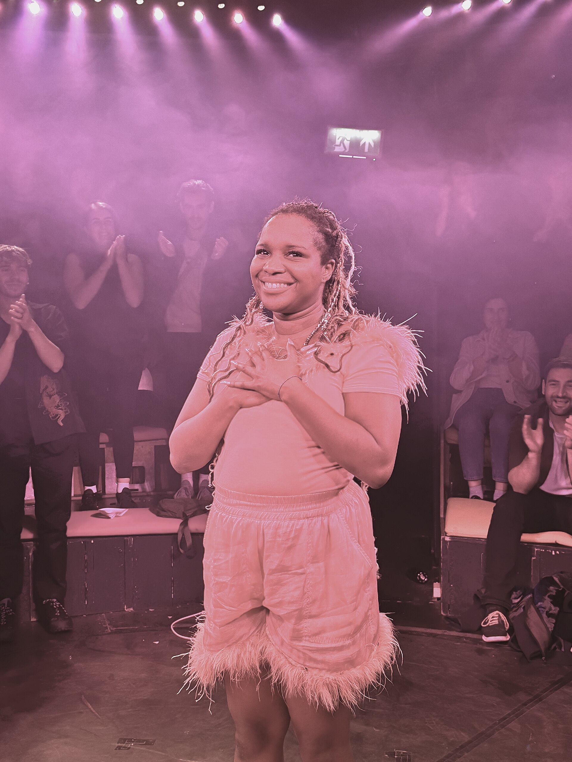 Temi Wilkey, actor, at the 2024 Edinburgh Festival Fringe in the show, Main Character Energy.