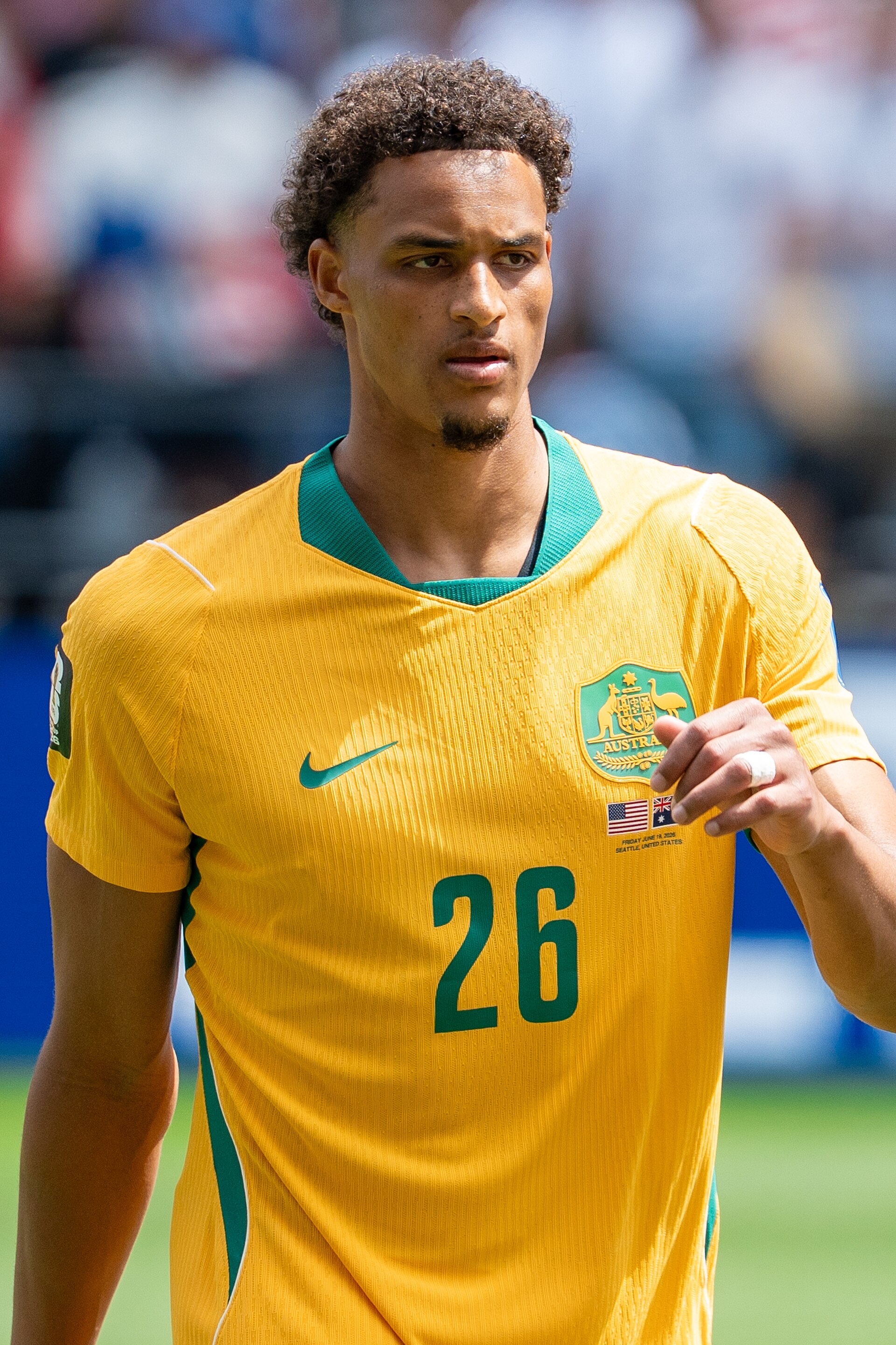Tete Yengi during United States v Australia on 19 June 2026 at the 2026 FIFA World Cup