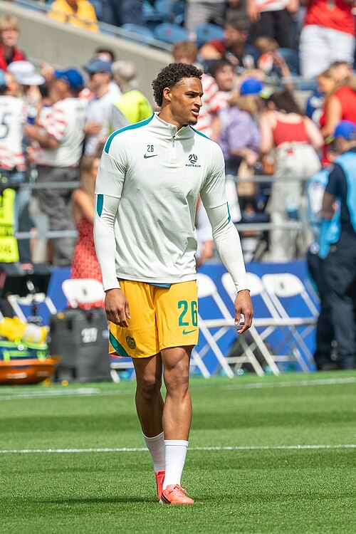 Tete Yengi during United States v Australia on 19 June 2026 at the 2026 FIFA World Cup
