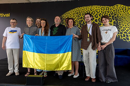 The delegation of I Rarely Wake Up Dreaming doing Q&A at the 2026 Locarno Film Festival