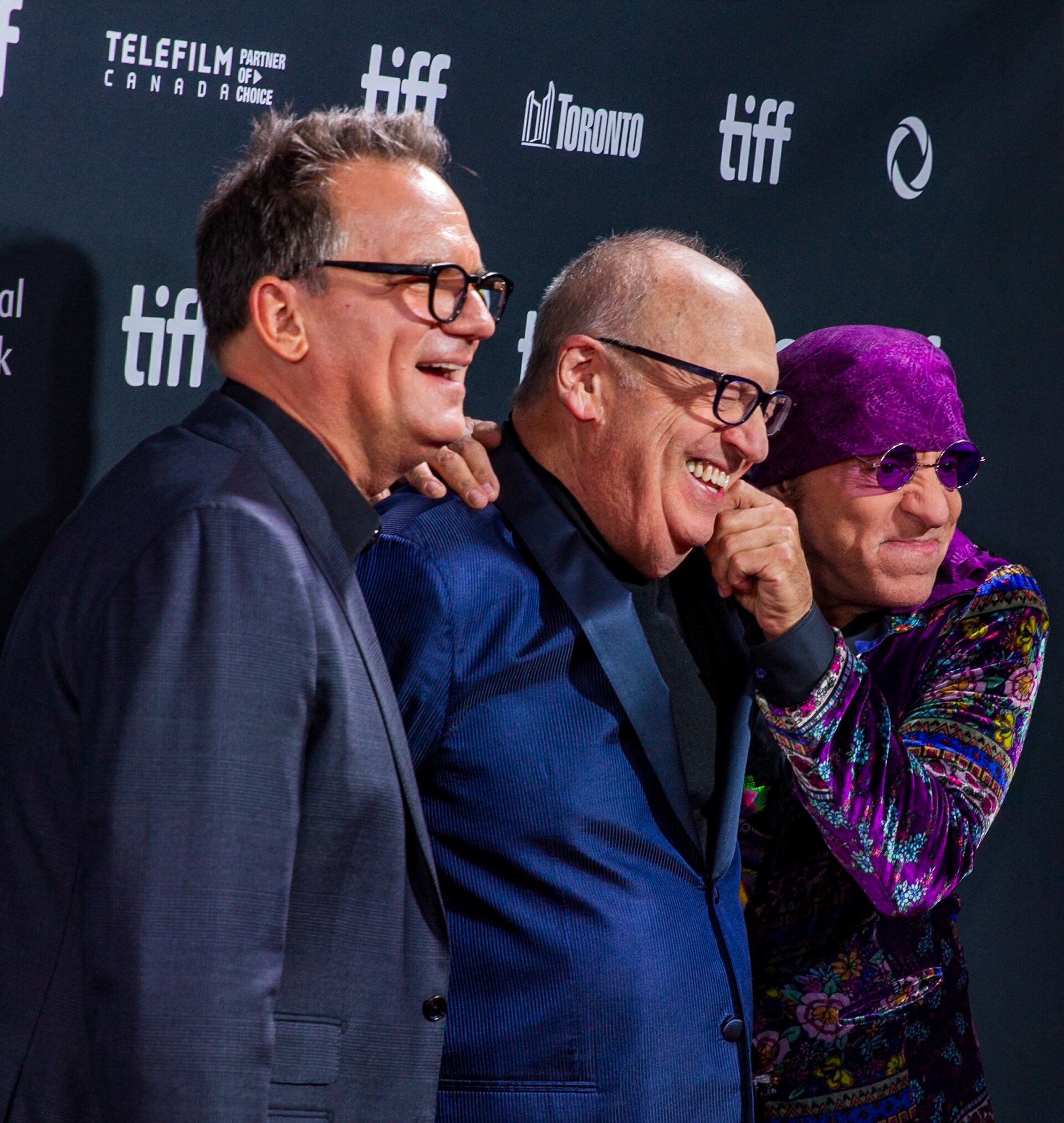 Thom Zimny, Jon Landau, and Steven Van Zandt at the 2024 Toronto International Film Festival (TIFF) for the movie Anora.