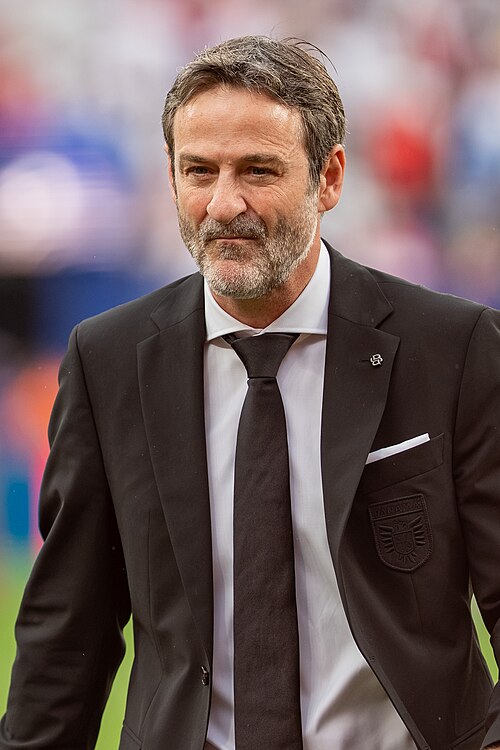 Thomas Christiansen during England v Panama on 27 June 2026 at the 2026 FIFA World Cup