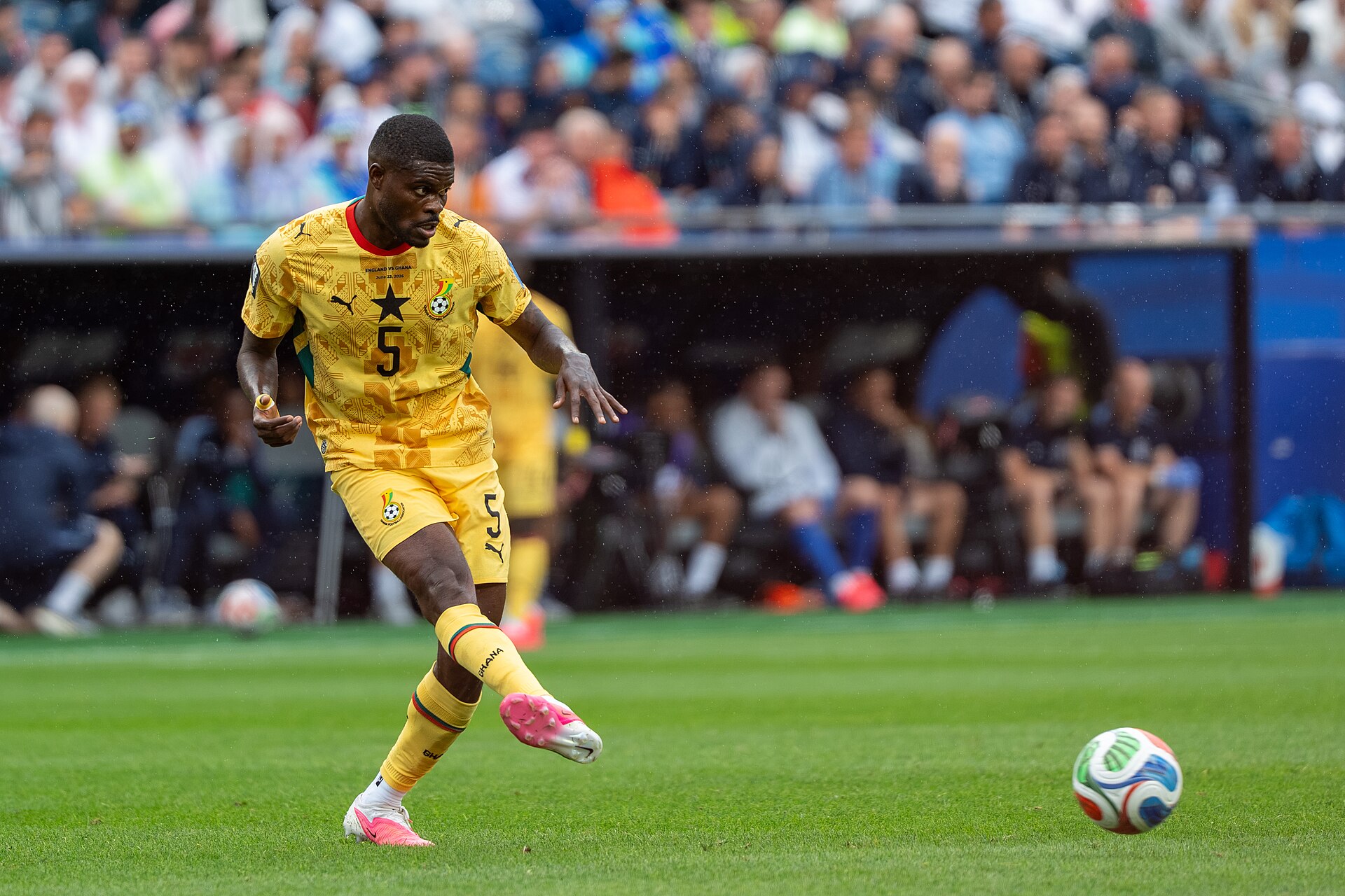 Thomas Partey during England v Ghana on 23 June 2026 at the 2026 FIFA World Cup
