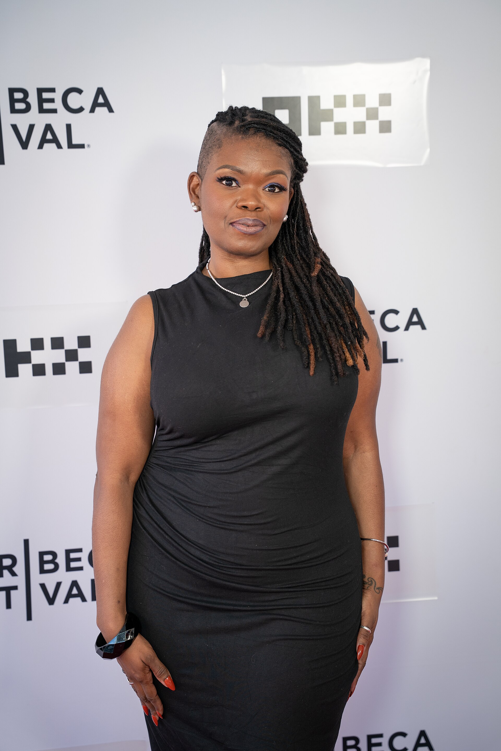 Tiffany Monique (singer-songwriter) at the premiere of HARVEST at Tribeca Film Festival 2026.