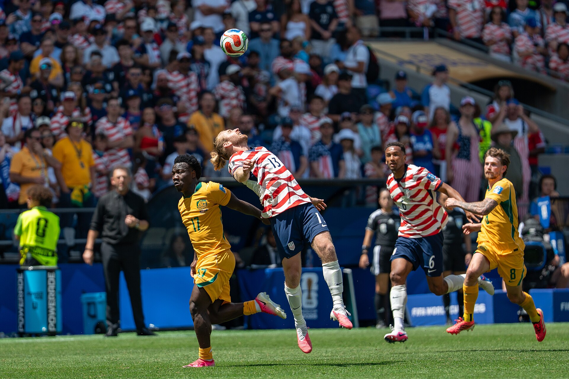 Tim Ream during United States v Australia on 19 June 2026 at the 2026 FIFA World Cup