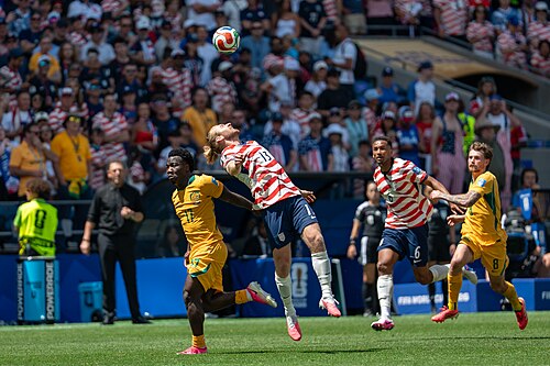 Tim Ream during United States v Australia on 19 June 2026 at the 2026 FIFA World Cup