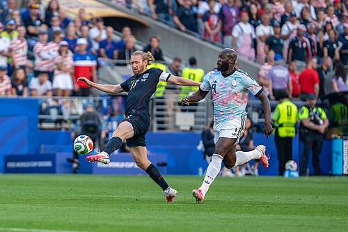 Tim Ream Romelu Lukaku during Belgium v United States at the 2026 FIFA World Cup