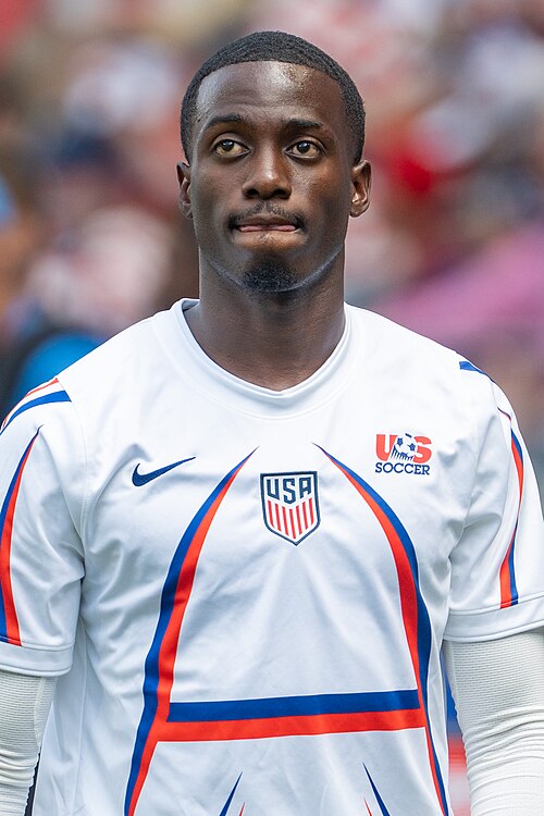 Tim Weah during United States v Australia on 19 June 2026 at the 2026 FIFA World Cup