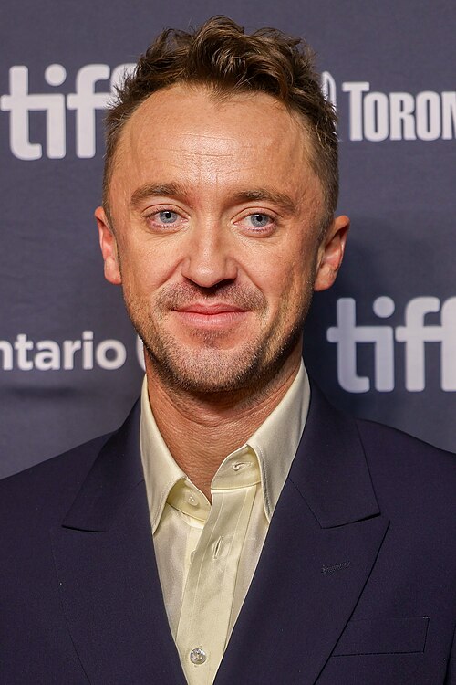 Tom Felton, actor, at the 2025 Toronto International Film Festival (TIFF) for the movie Gandhi.
