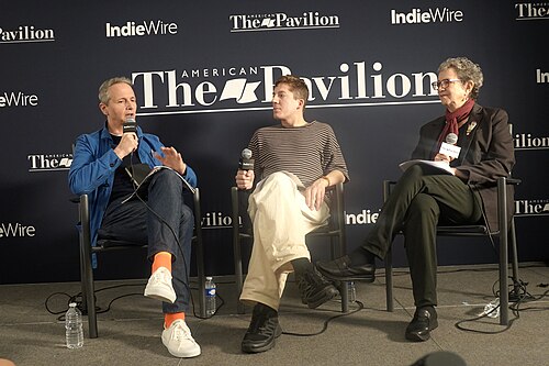 Tom Quinn, CEO of Neon, at the American Pavilion panel during Cannes 2025