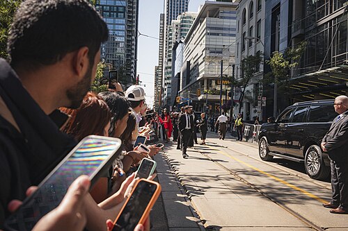 Fan zone outside Princess of Wales Theatre during TIFF 2026
