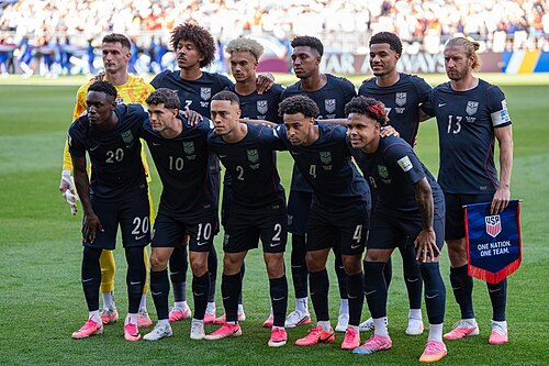 US Starting XI during Belgium v United States at the 2026 FIFA World Cup