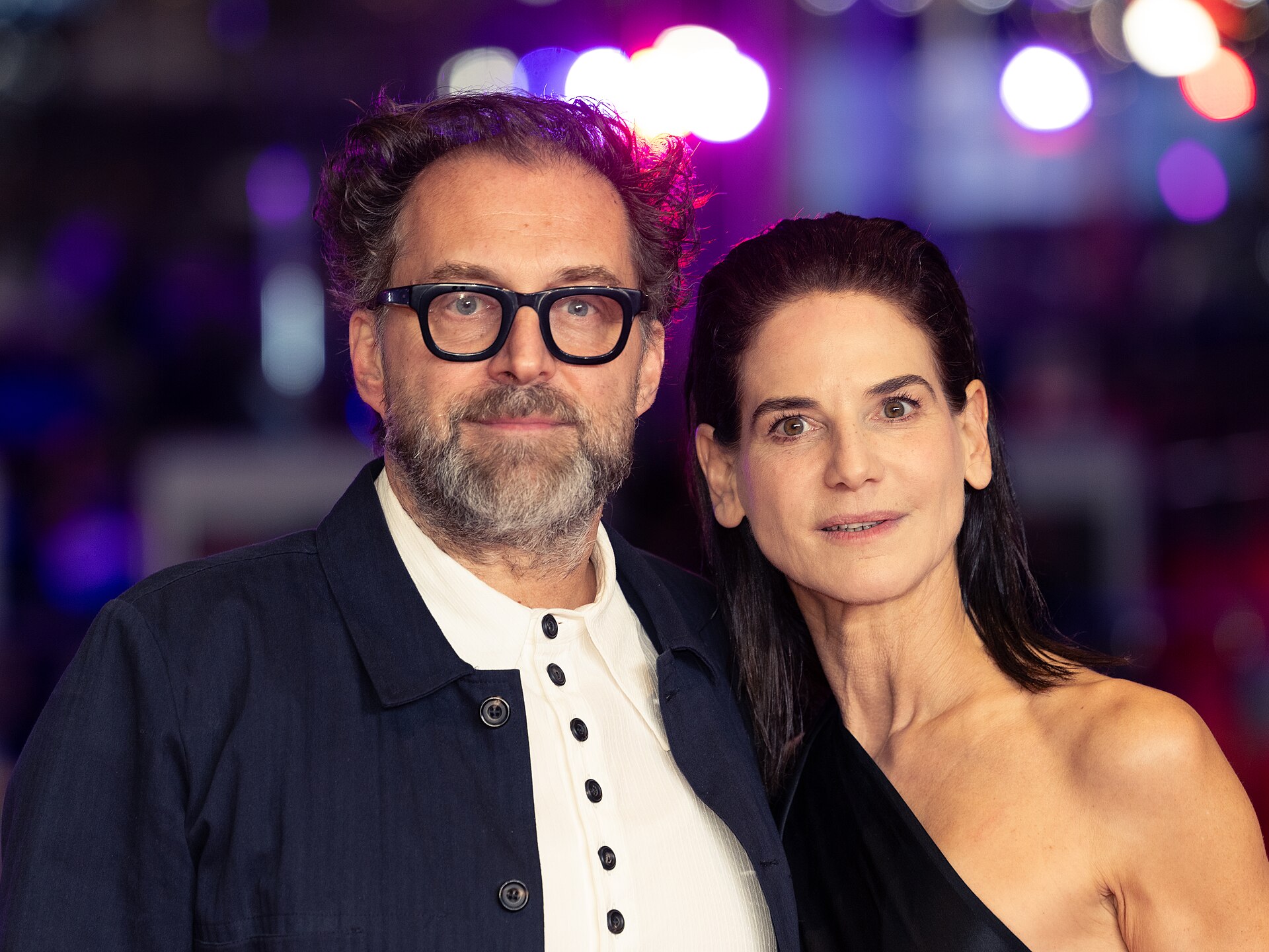 Production designer Uli Hanisch and actress Bibiana Beglau on the red carpet at the opening ceremony of the 2026 Berlin International Film Festival
