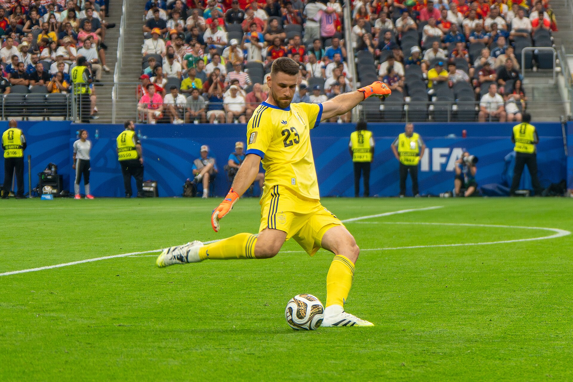 Unai Simon during France v Spain at the 2026 FIFA World Cup