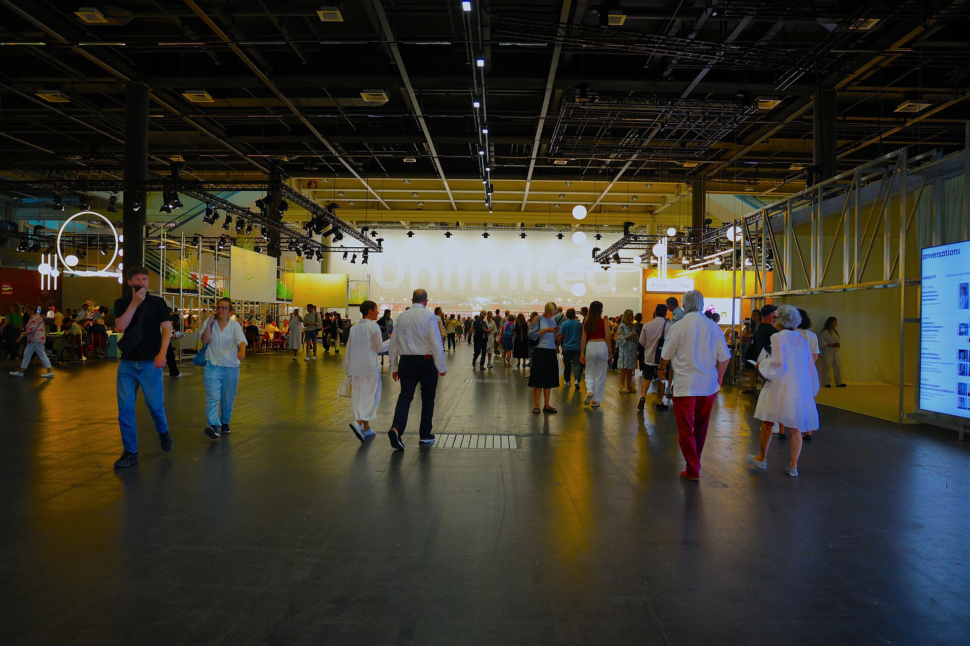 Entrance to the Unlimited showcase in Hall 1 at Art Basel 2025