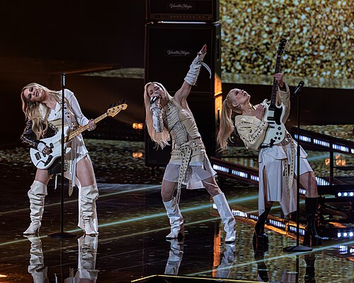 Vanilla Ninja performing Too Epic To Be True, representing Estonia in the 1st Semi Final of the 2026 Eurovision Song Contest in Vienna