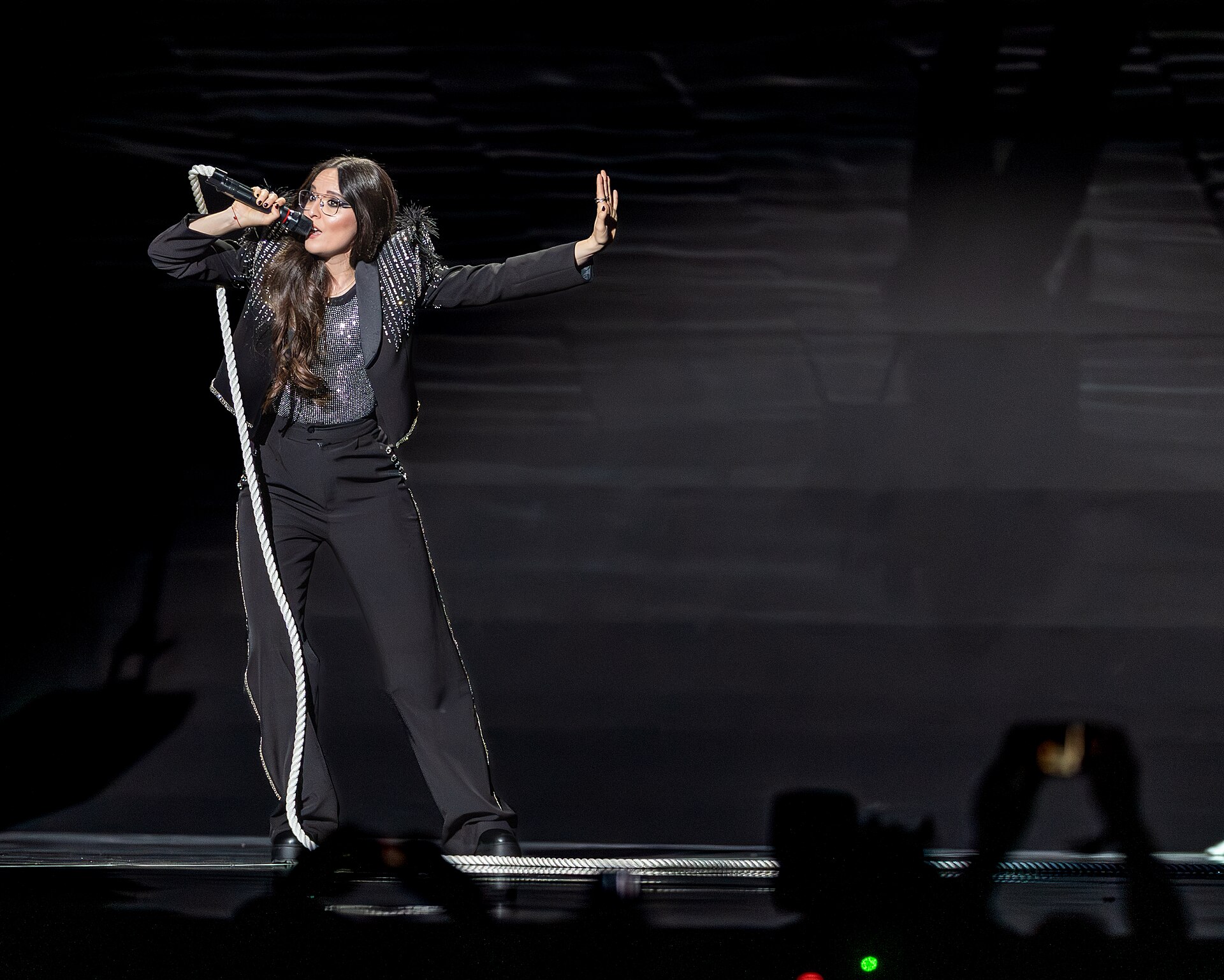 Veronica Fusaro performing Alice, representing Switzerland in the 2nd Semi Final of the 2026 Eurovision Song Contest in Vienna
