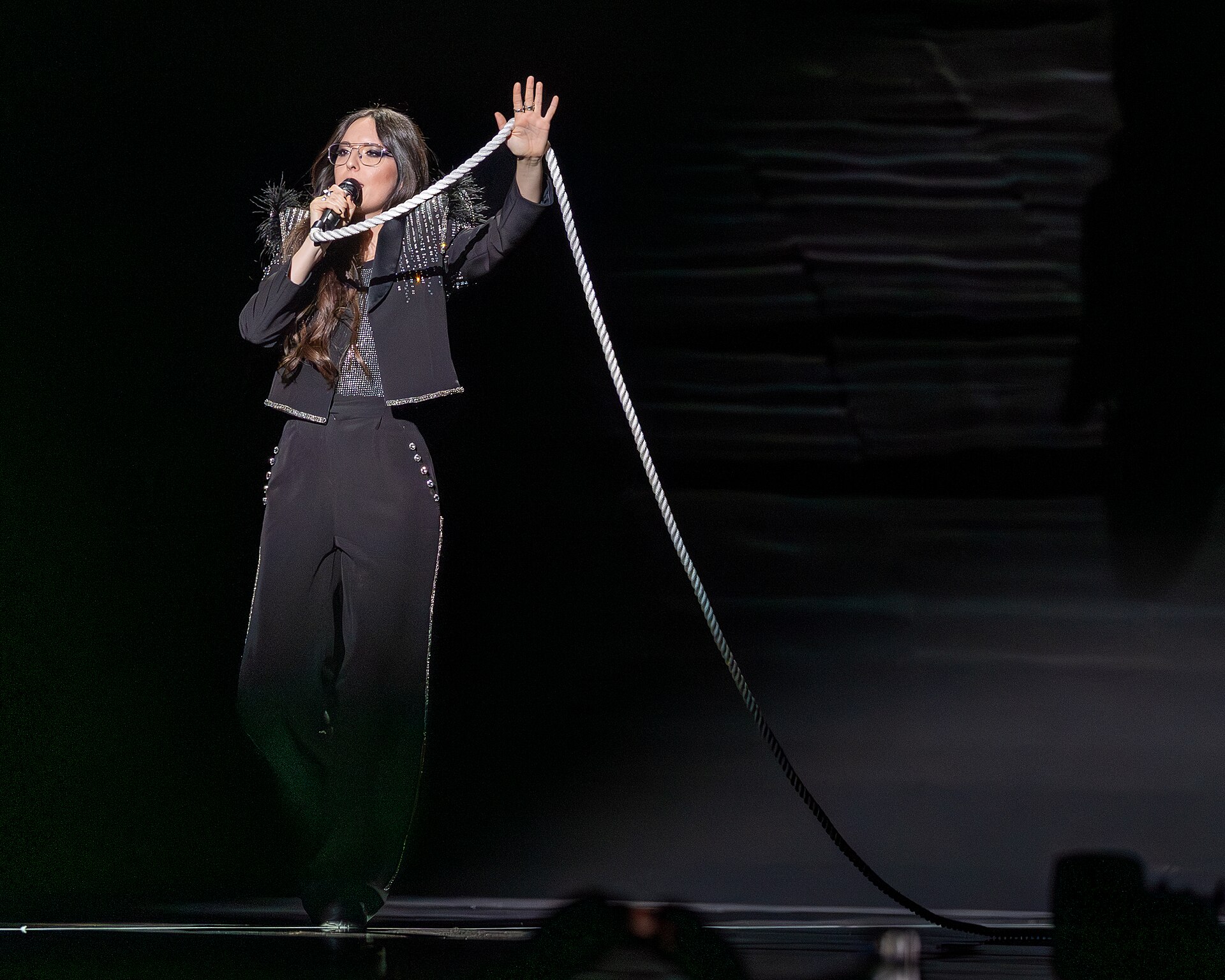 Veronica Fusaro performing Alice, representing Switzerland in the 2nd Semi Final of the 2026 Eurovision Song Contest in Vienna