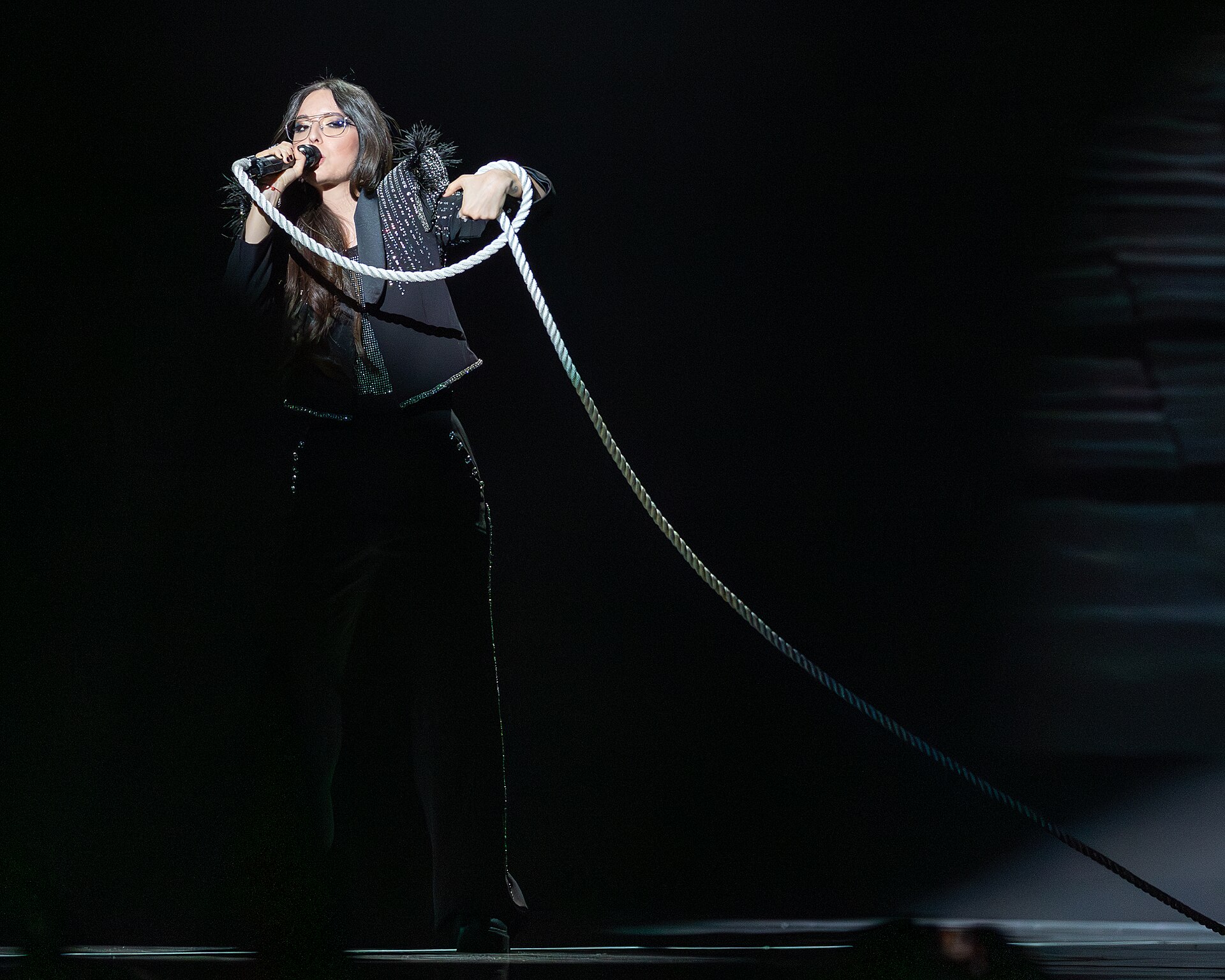 Veronica Fusaro performing Alice, representing Switzerland in the 2nd Semi Final of the 2026 Eurovision Song Contest in Vienna