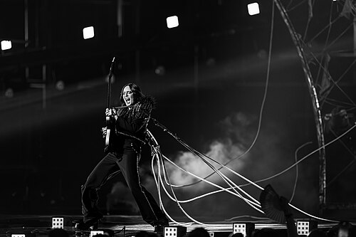 Veronica Fusaro performing Alice, representing Switzerland in the 2nd Semi Final of the 2026 Eurovision Song Contest in Vienna