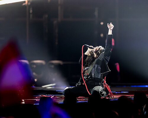 Veronica Fusaro performing Alice, representing Switzerland in the 2nd Semi Final of the 2026 Eurovision Song Contest in Vienna