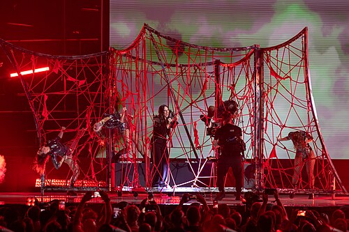 Veronica Fusaro performing Alice, representing Switzerland in the 2nd Semi Final of the 2026 Eurovision Song Contest in Vienna