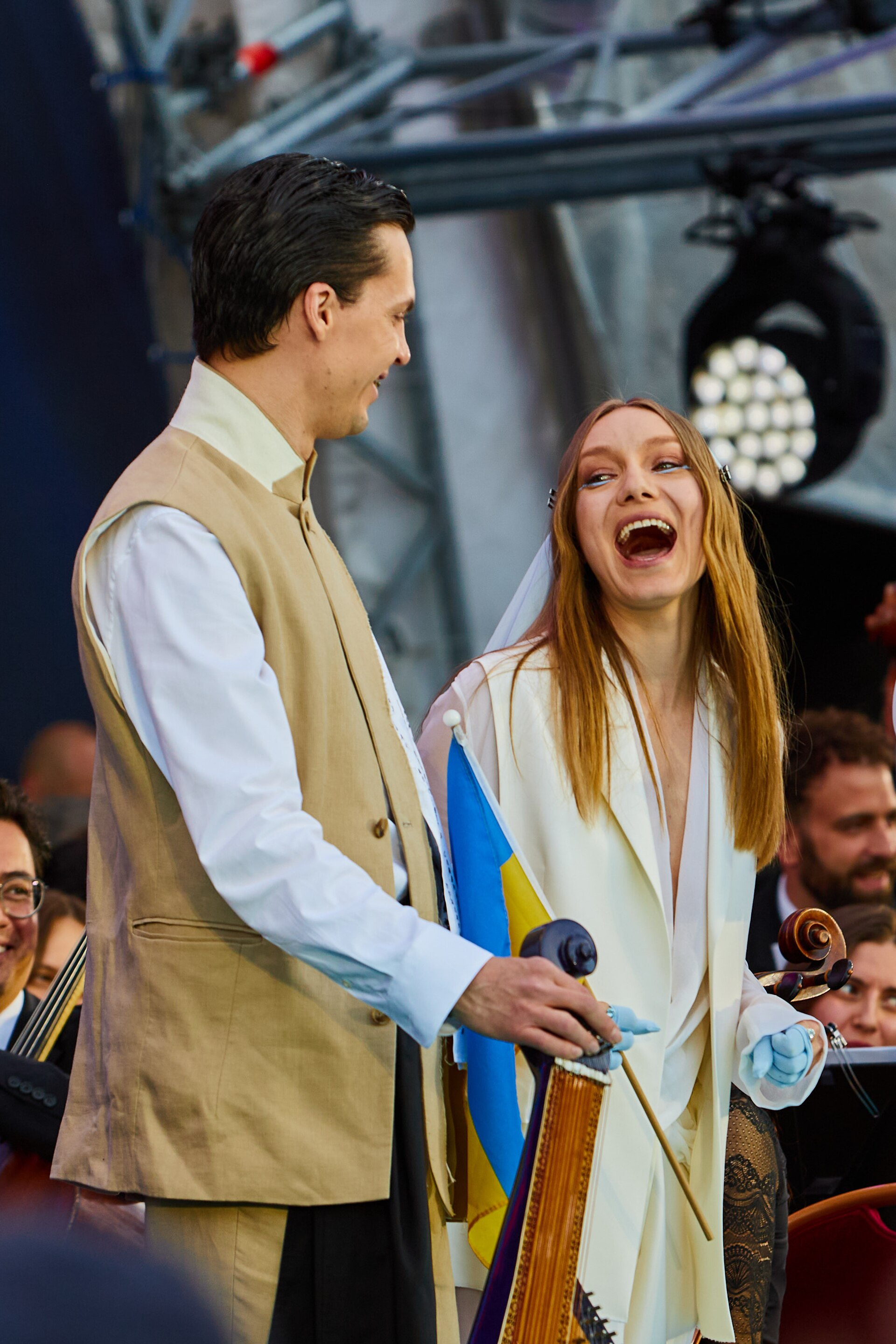 Viktoria Leléka and Yaroslav Dzhus on Eurovision Turquoise Carpet 2026 012