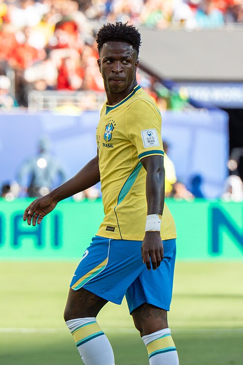 Vinicius Junior during Brazil v Morocco on 13 June 2026 at the 2026 FIFA World Cup at NY/NJ Stadium in East Rutherford, NJ