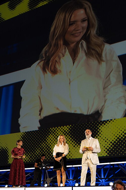 Virginie Efira receives the Leopard Club Award at the 79th Locarno Film Festival 2026