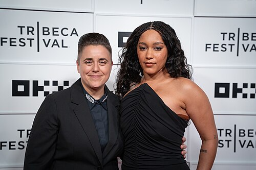 Viridiana Lieberman (L) (director, producer) and Quinn Whitney Wilson (director) at the premiere of JEAN-MICHEL at Tribeca Film Festival 2026.