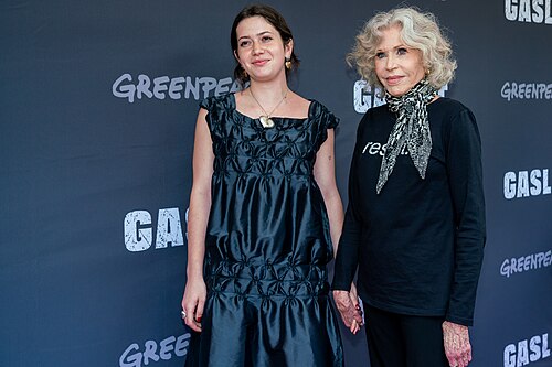 Viva Vadim (Jane's granddaughter) and Jane Fonda attend the NY Premiere of "Gaslit" at IFC Center