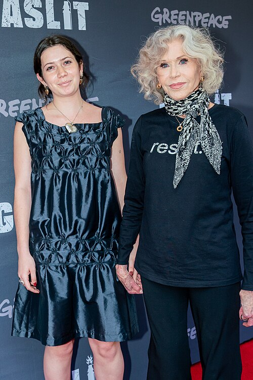 Viva Vadim (Jane's granddaughter) and Jane Fonda attend the NY Premiere of "Gaslit" at IFC Center