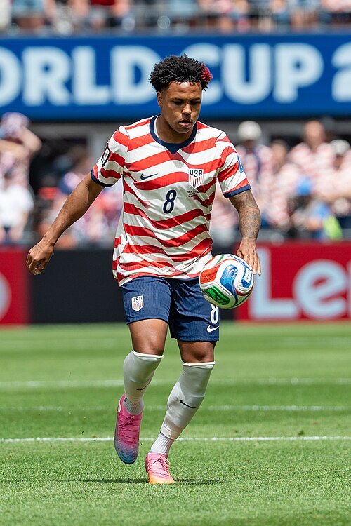 Weston McKennie during United States v Australia on 19 June 2026 at the 2026 FIFA World Cup