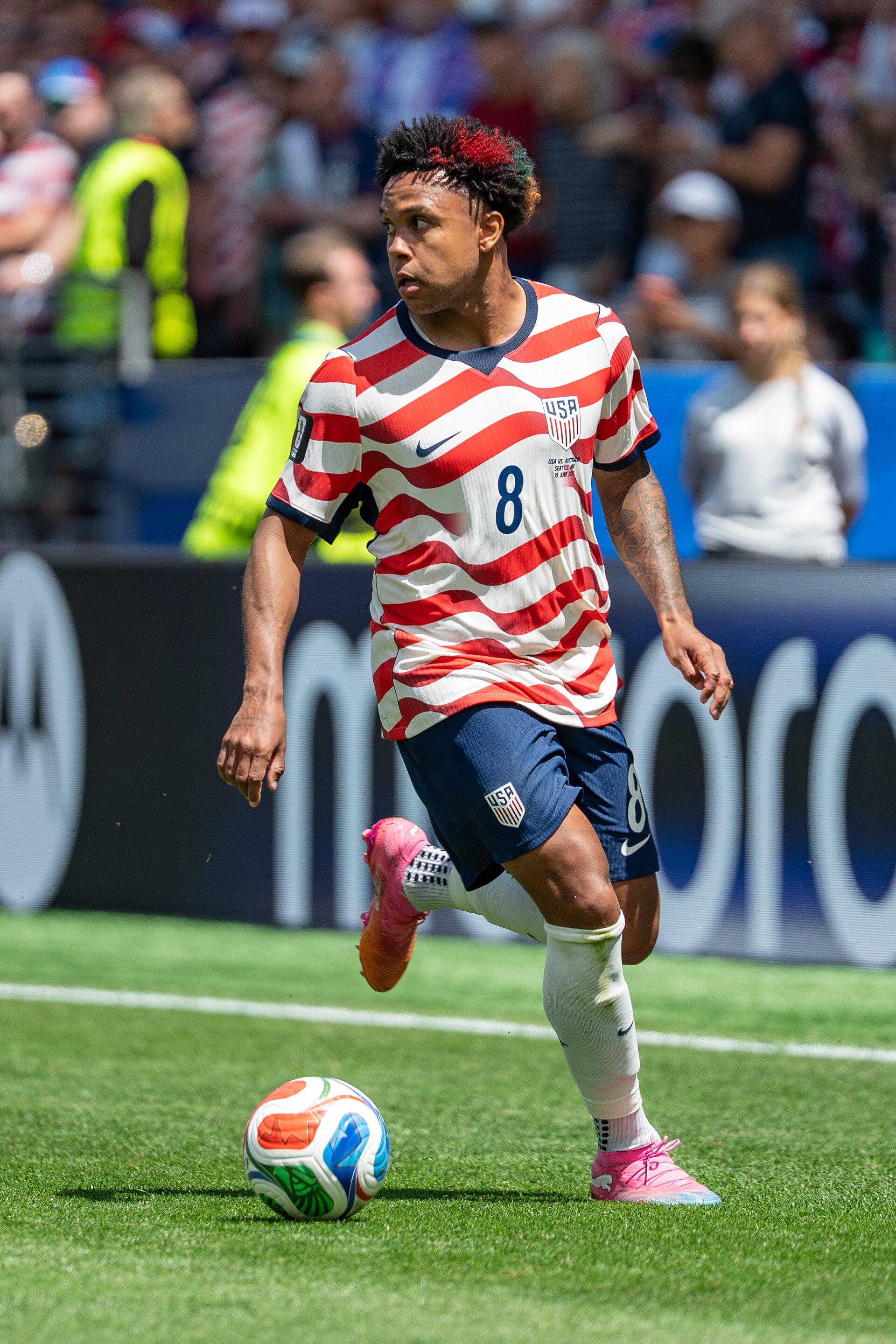 Weston McKennie during United States v Australia on 19 June 2026 at the 2026 FIFA World Cup