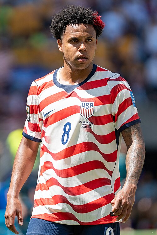 Weston McKennie during United States v Australia on 19 June 2026 at the 2026 FIFA World Cup