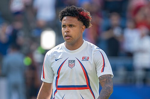 Weston McKennie during Belgium v United States at the 2026 FIFA World Cup