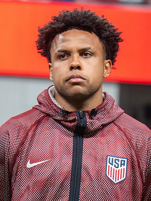 Weston McKennie during USMNT v Belgium on March 28 2026 at Mercedes-Benz Stadium in Atlanta, Georgia