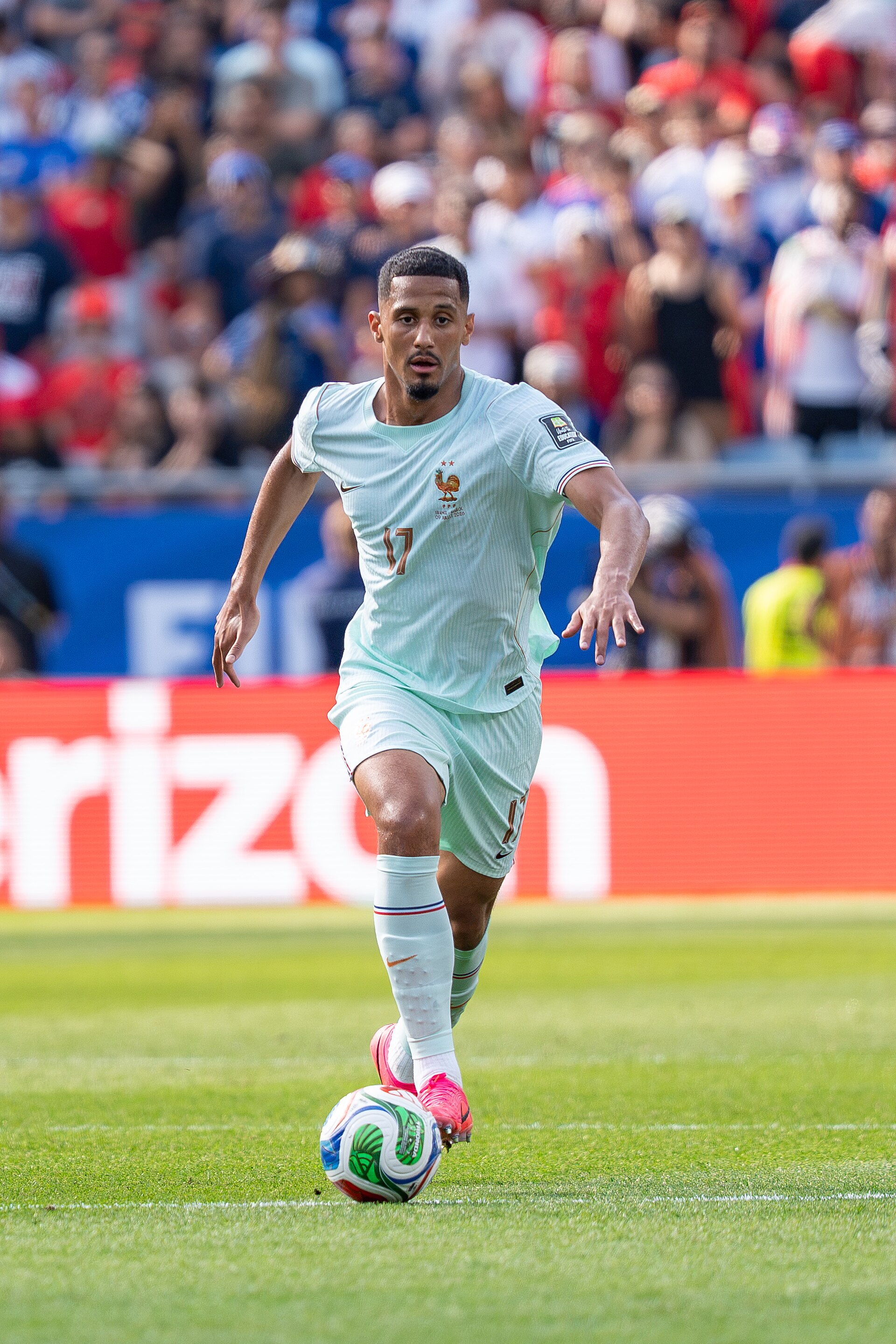 William Saliba during France v Morocco at the 2026 FIFA World Cup