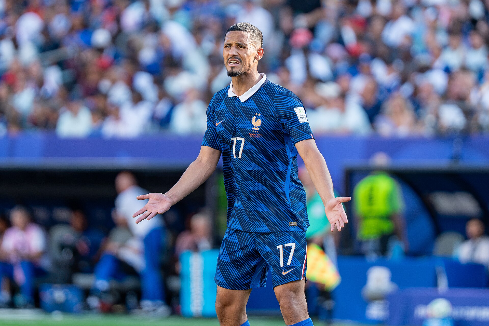 William Saliba during France v Paraguay at the 2026 FIFA World Cup